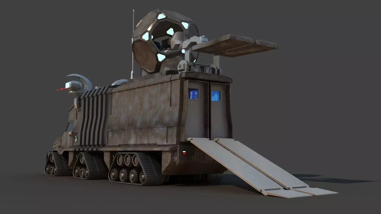 Futuristic Science Truck 3D model_33
