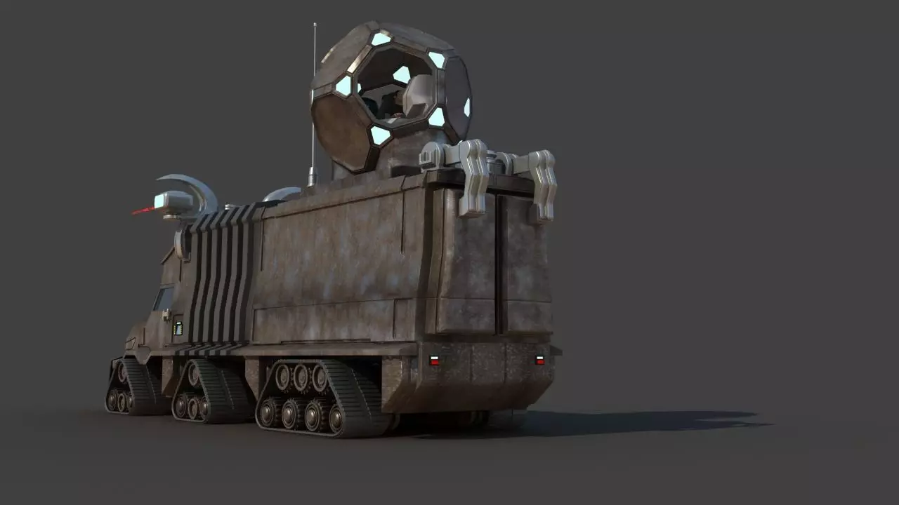 Futuristic Science Truck 3D model_14