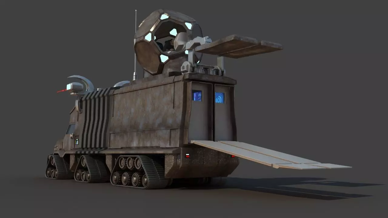 Futuristic Science Truck 3D model_29