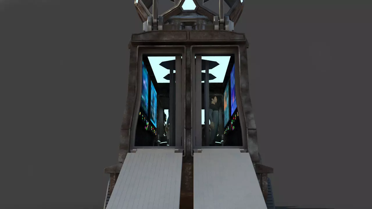 Futuristic Science Truck 3D model_41