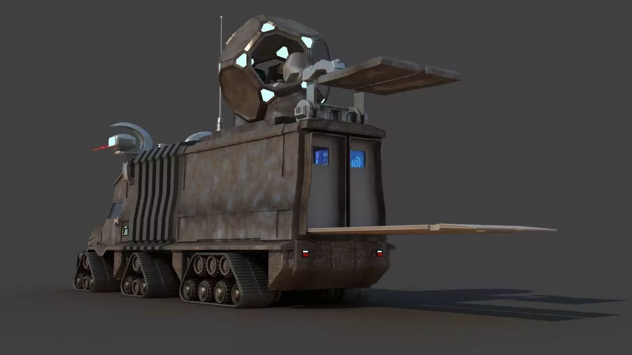 Futuristic Science Truck 3D model_25