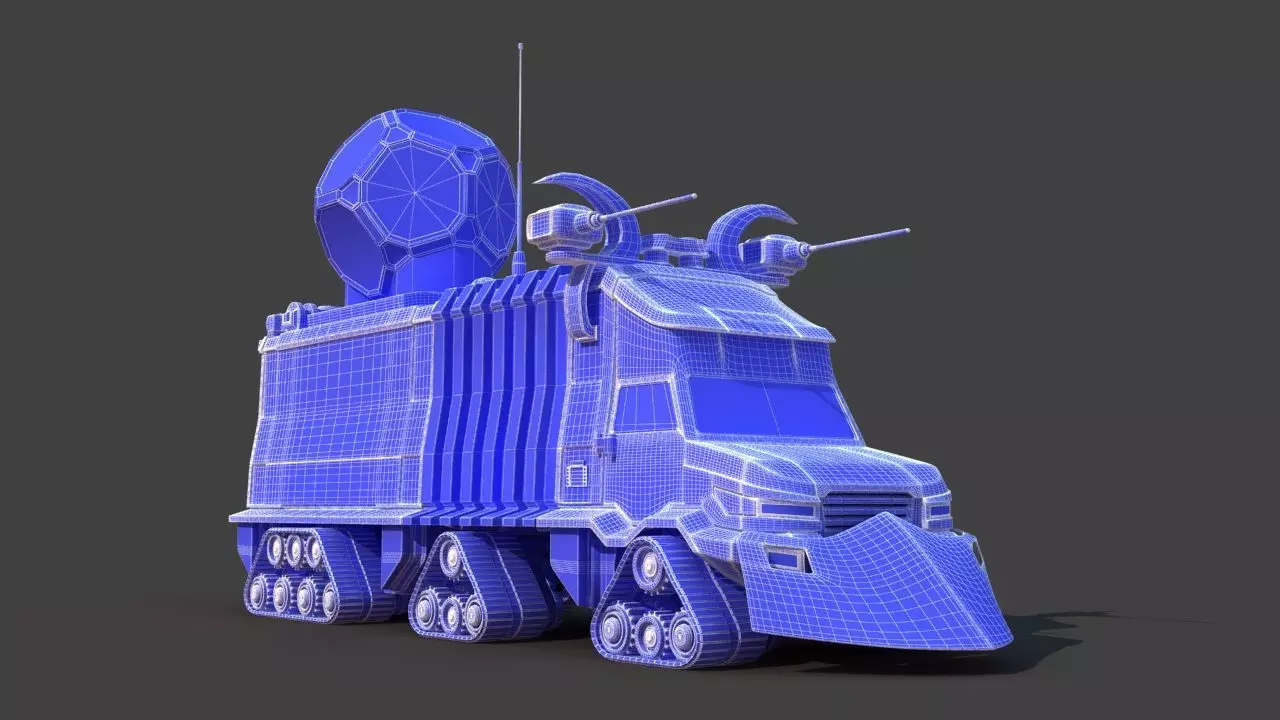Futuristic Science Truck 3D model_63