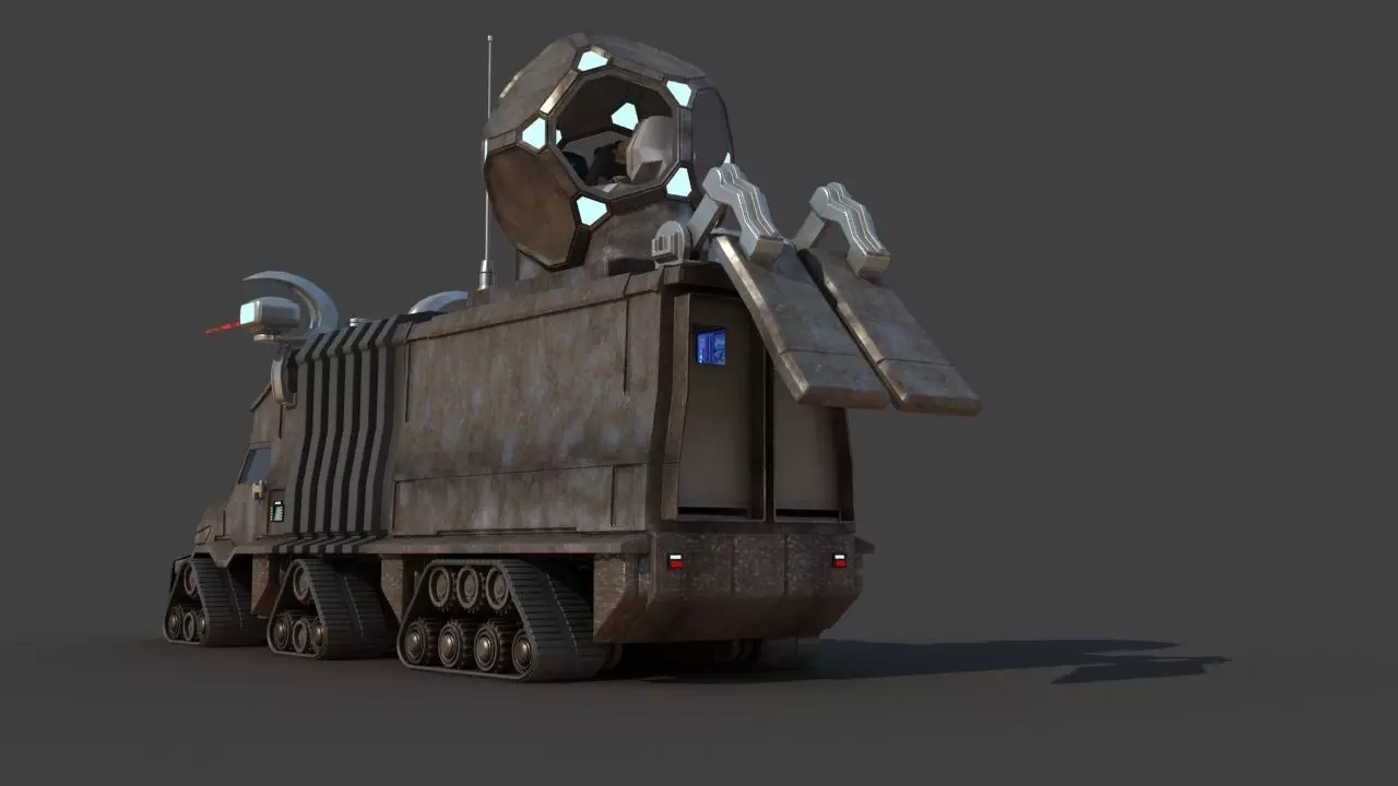 Futuristic Science Truck 3D model_18