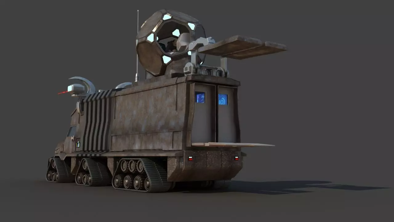 Futuristic Science Truck 3D model_22