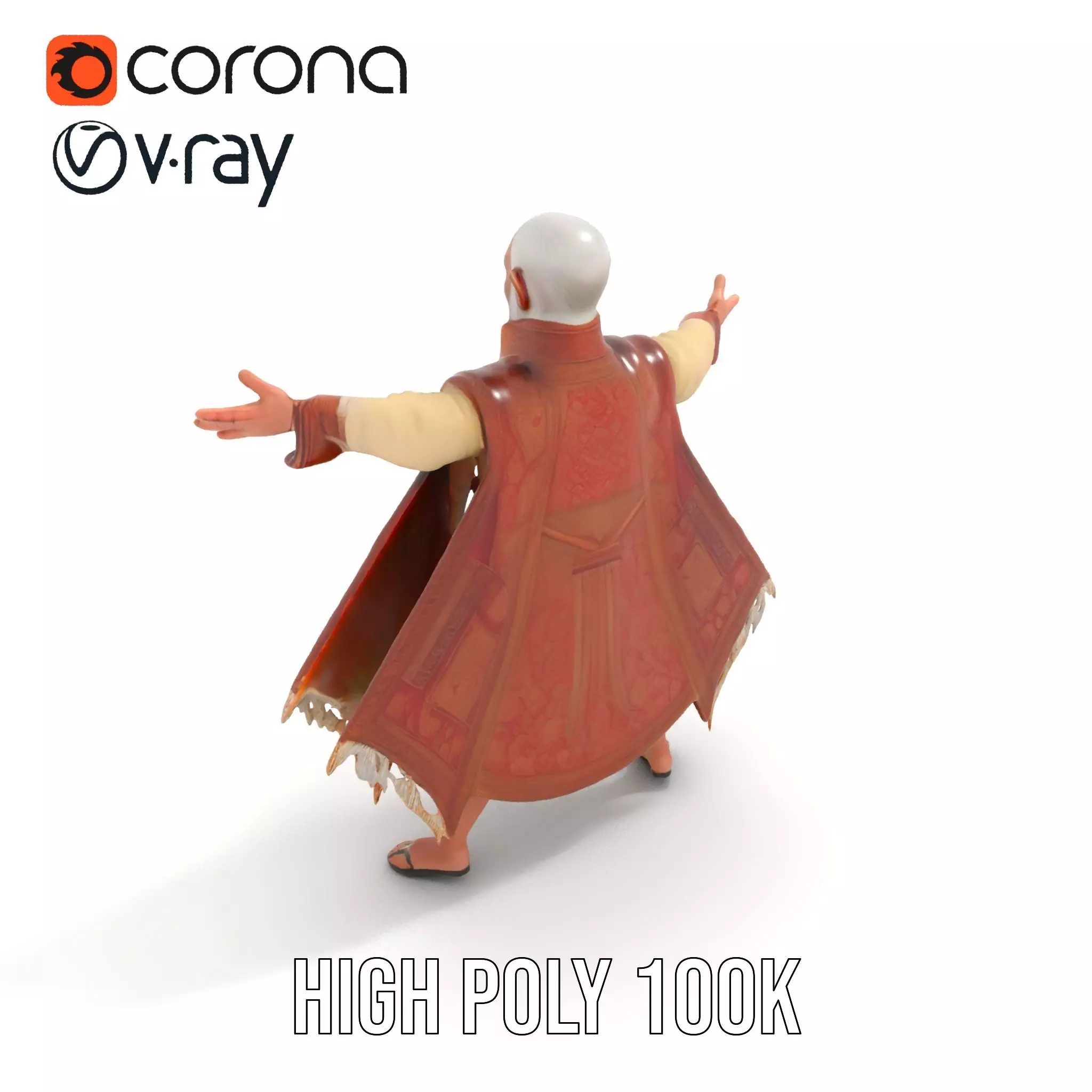 Regal Elven Elder model pack Low-poly 3D model_16