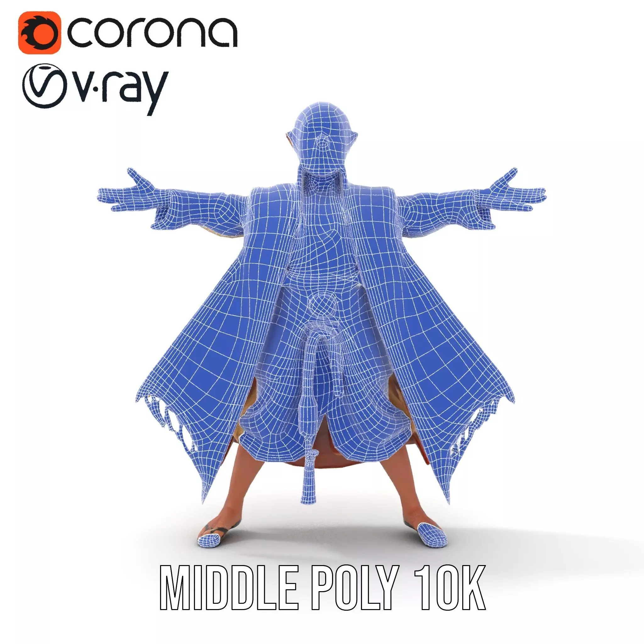 Regal Elven Elder model pack Low-poly 3D model_26