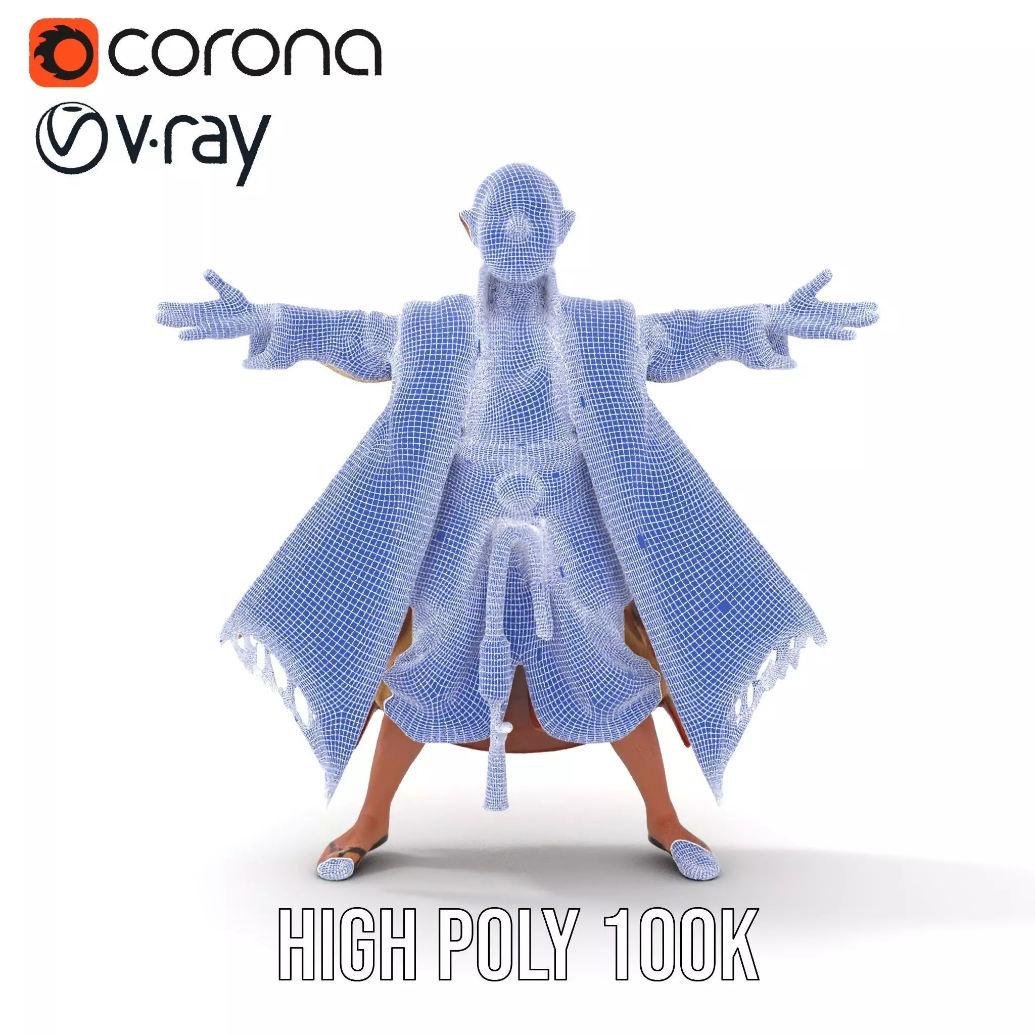 Regal Elven Elder model pack Low-poly 3D model_30