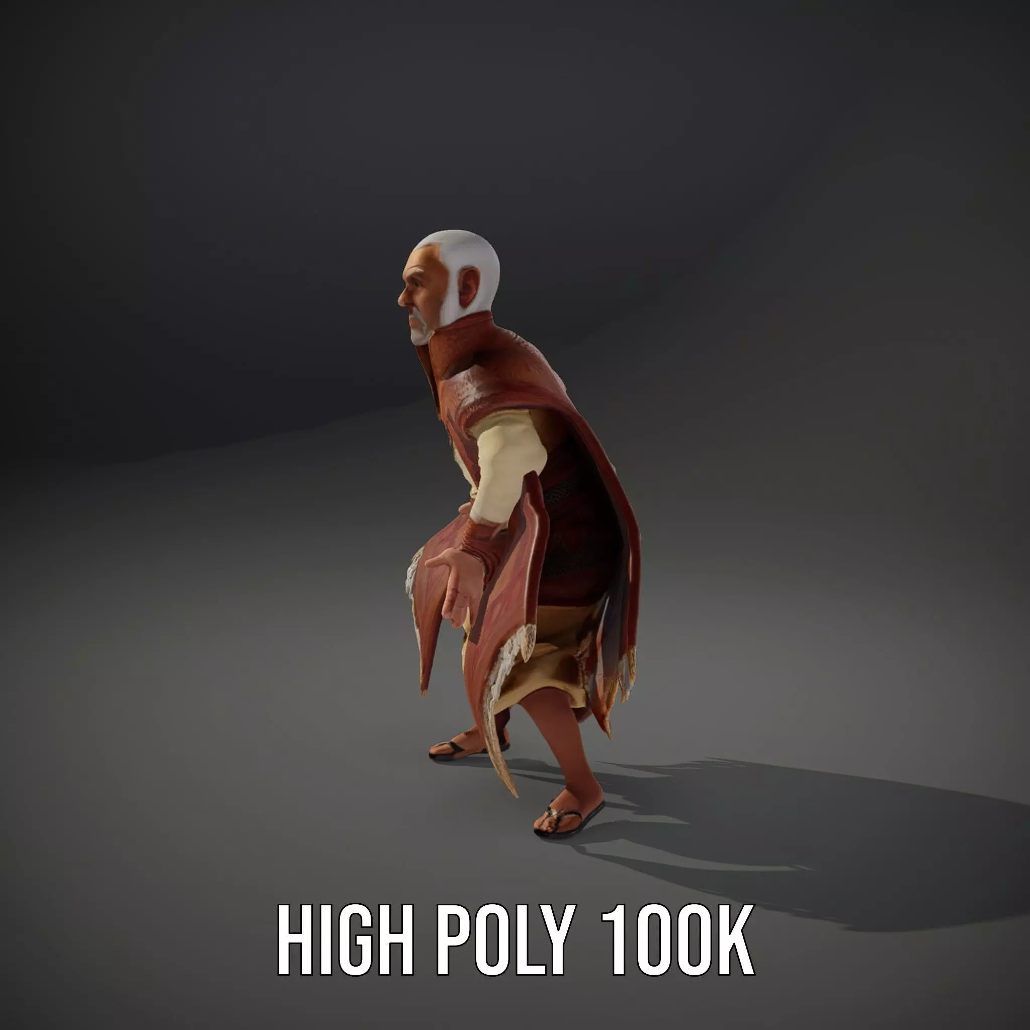 Regal Elven Elder model pack Low-poly 3D model_13