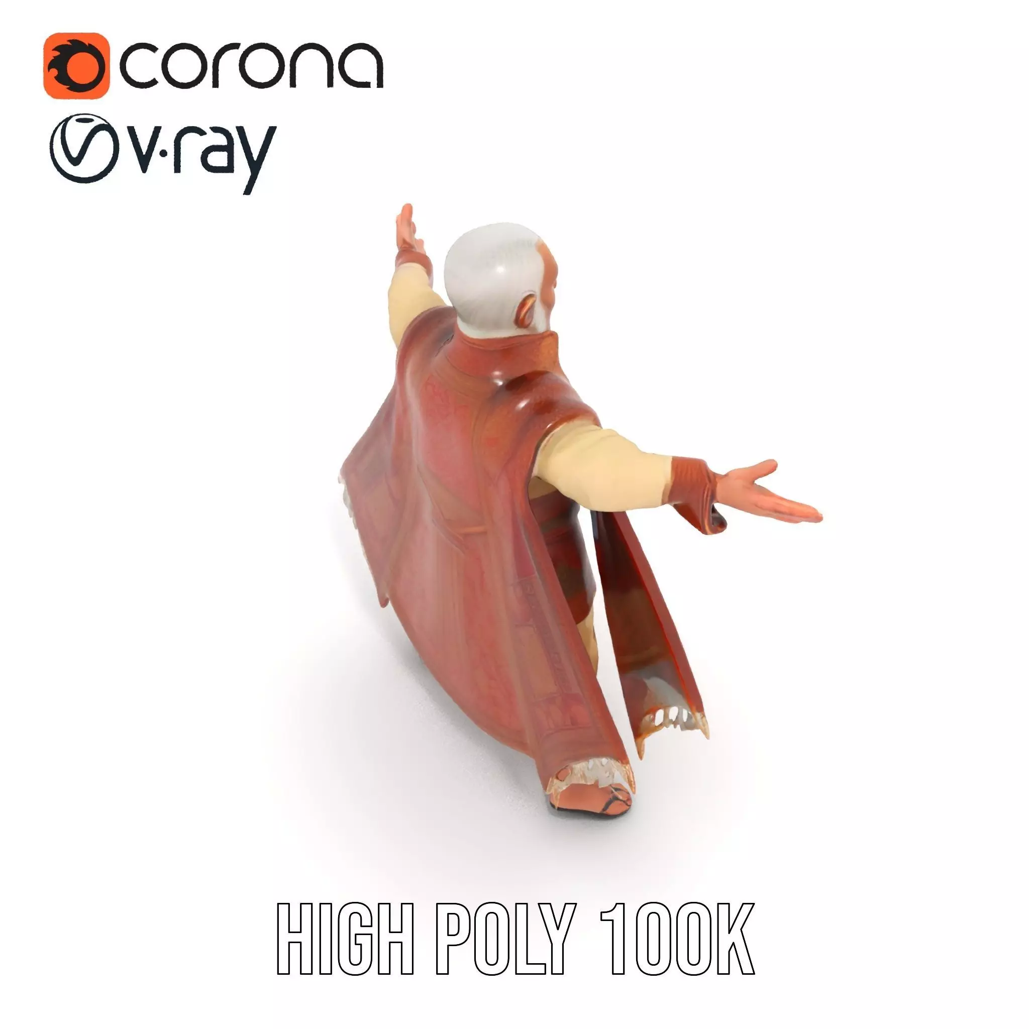 Regal Elven Elder model pack Low-poly 3D model_19