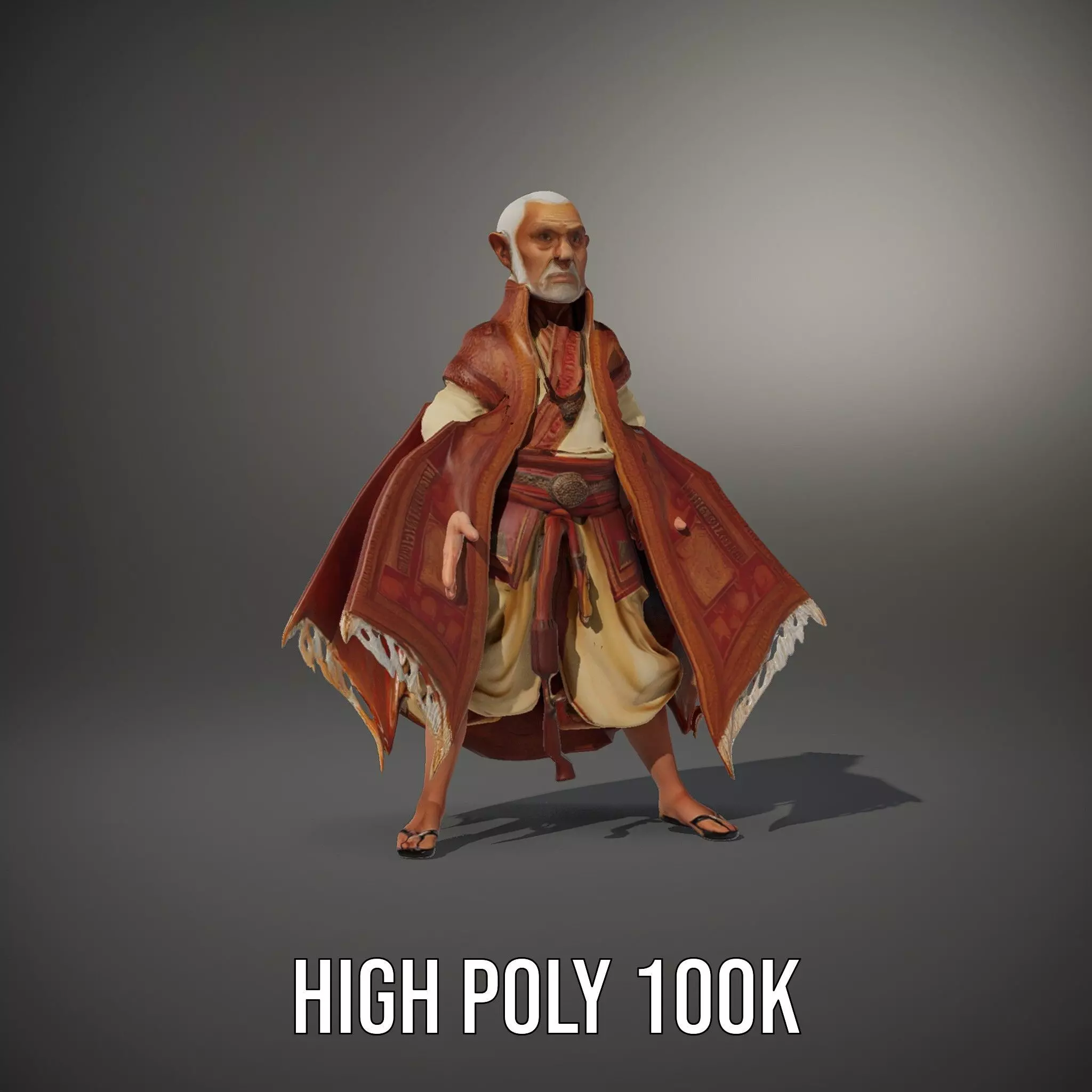 Regal Elven Elder model pack Low-poly 3D model_9
