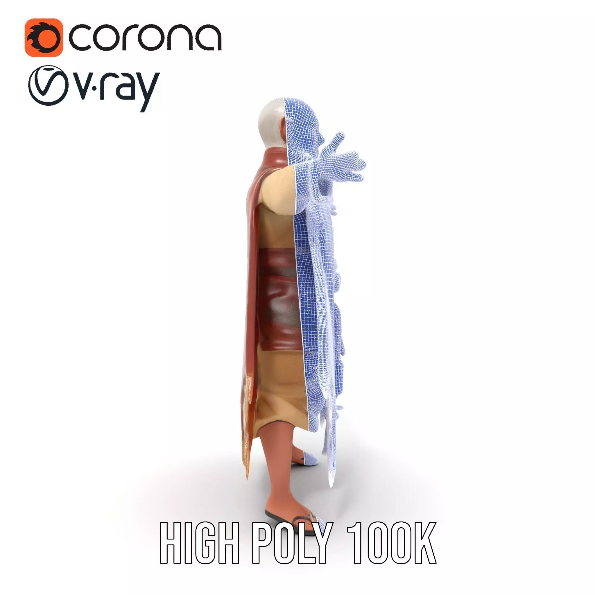 Regal Elven Elder model pack Low-poly 3D model_34