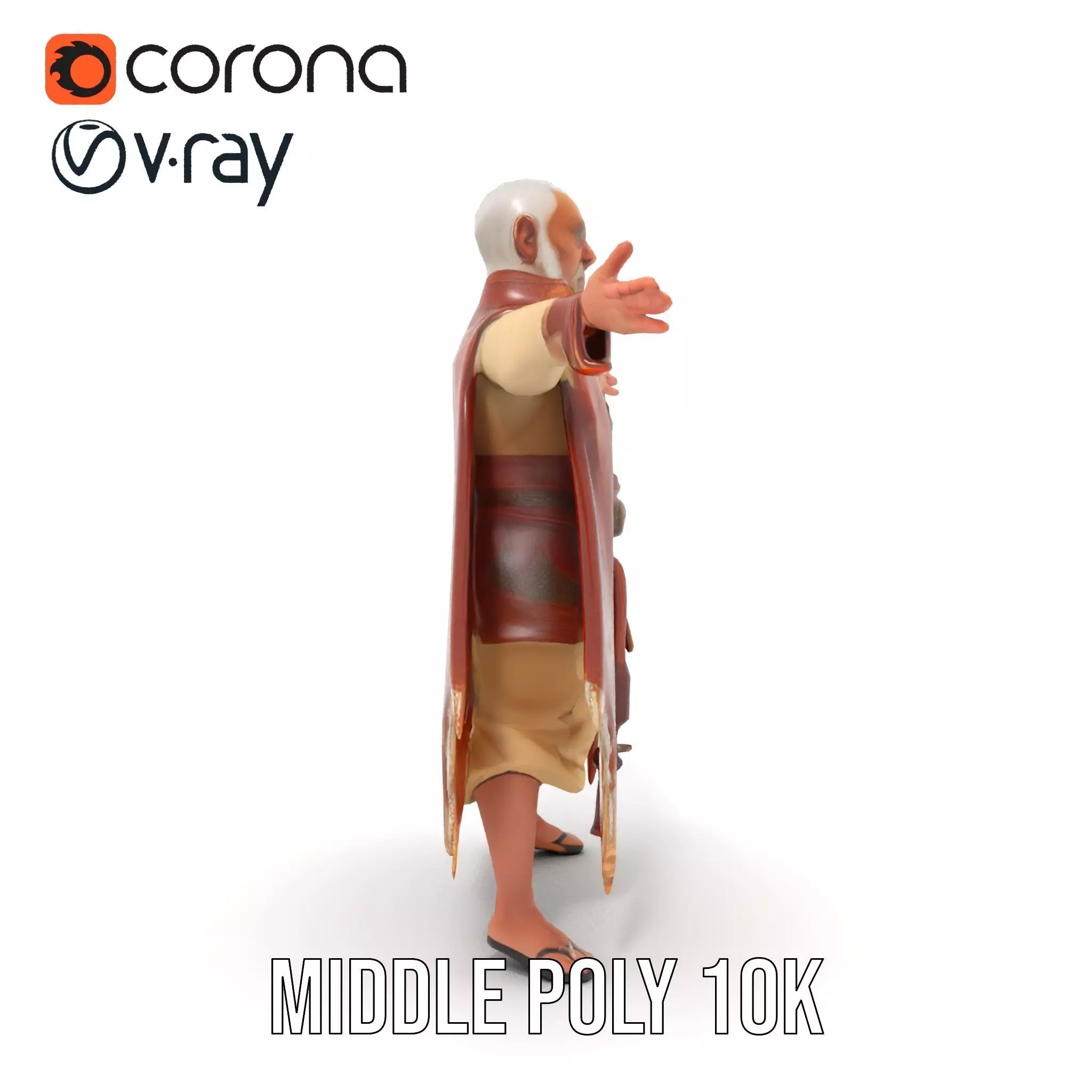 Regal Elven Elder model pack Low-poly 3D model_14