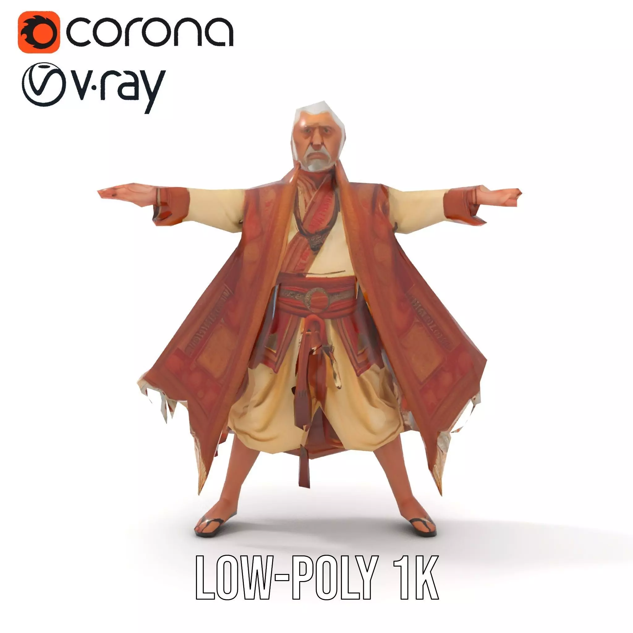 Regal Elven Elder model pack Low-poly 3D model_12