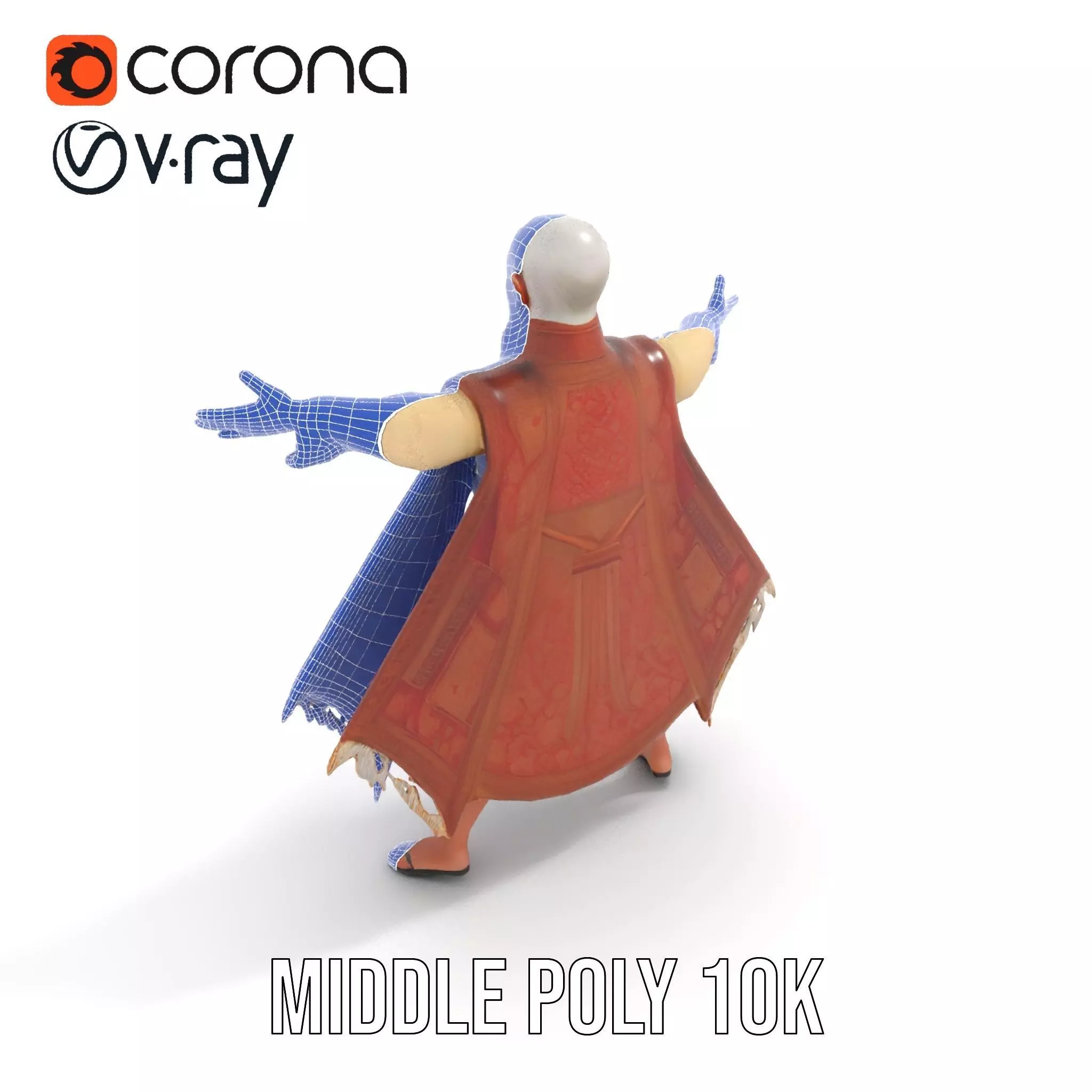 Regal Elven Elder model pack Low-poly 3D model_11