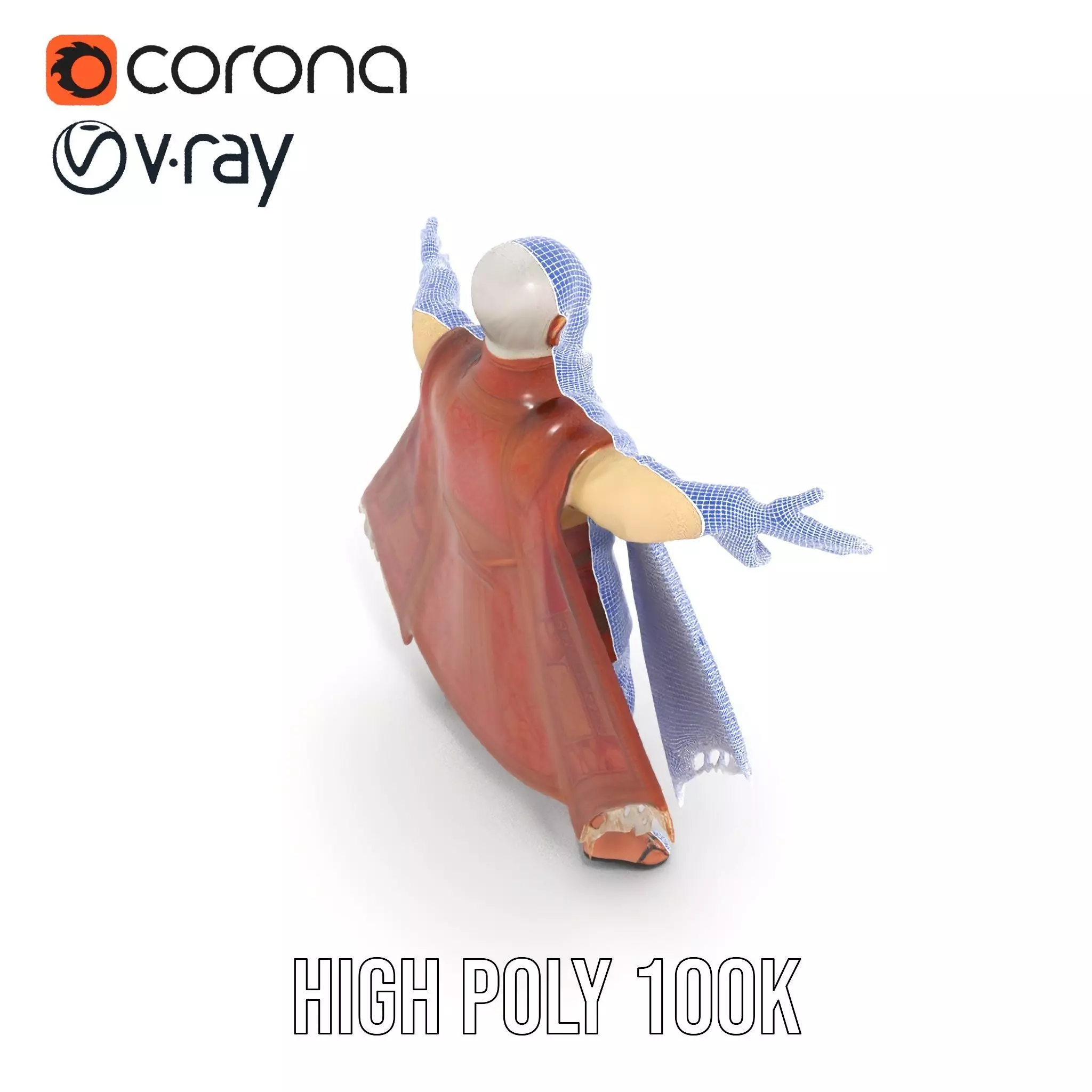 Regal Elven Elder model pack Low-poly 3D model_35