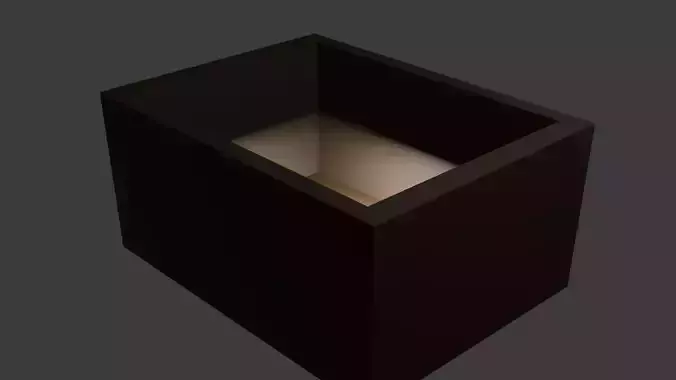 Simple Wooden Box  Low-poly