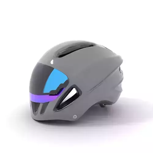Sleek Gray Helmet model pack Low-poly 3D model
