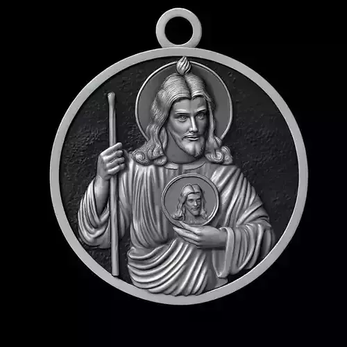 Saint Jude pendant 3D Models to Print