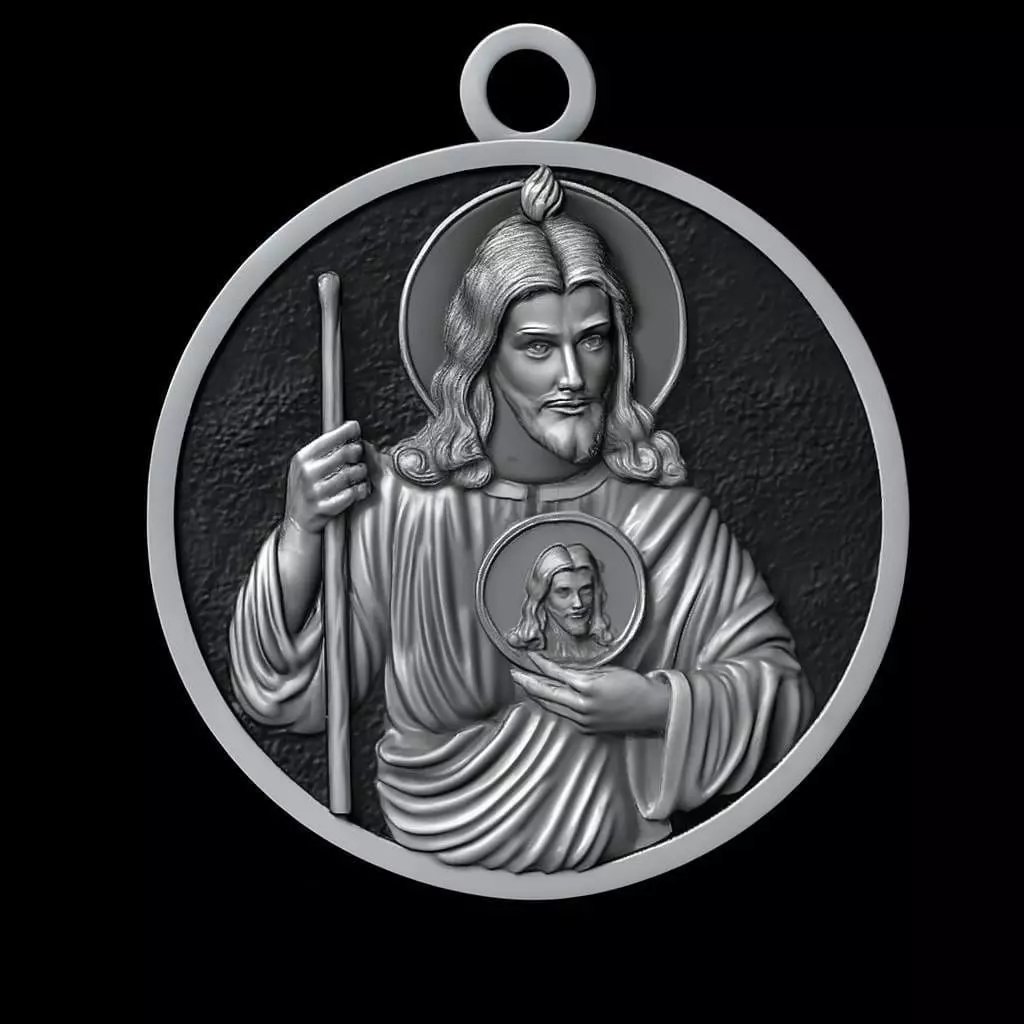 Saint Jude pendant 3D Models to Print 3D print model_0
