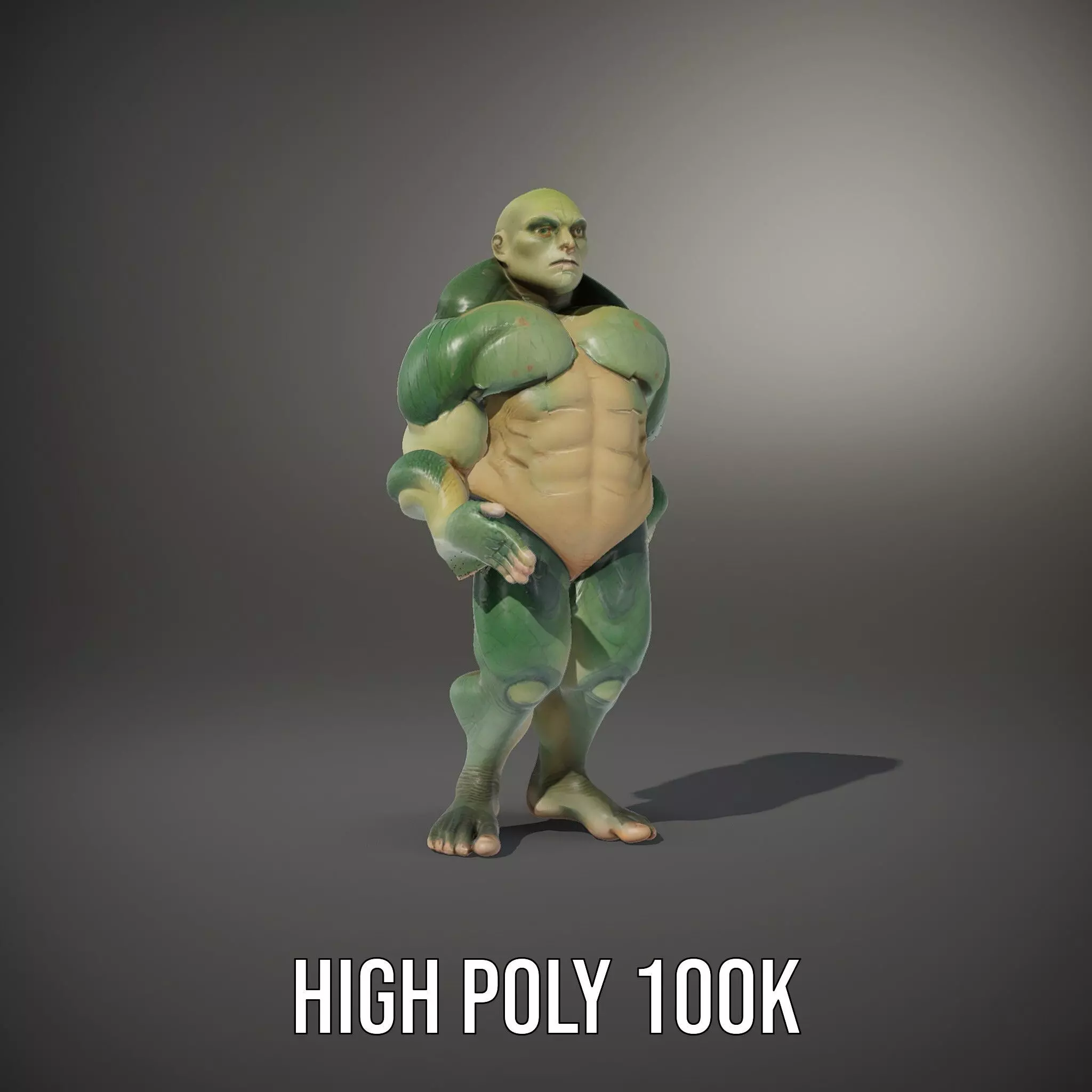 Green Scaled Lizardman model pack Low-poly 3D model_11