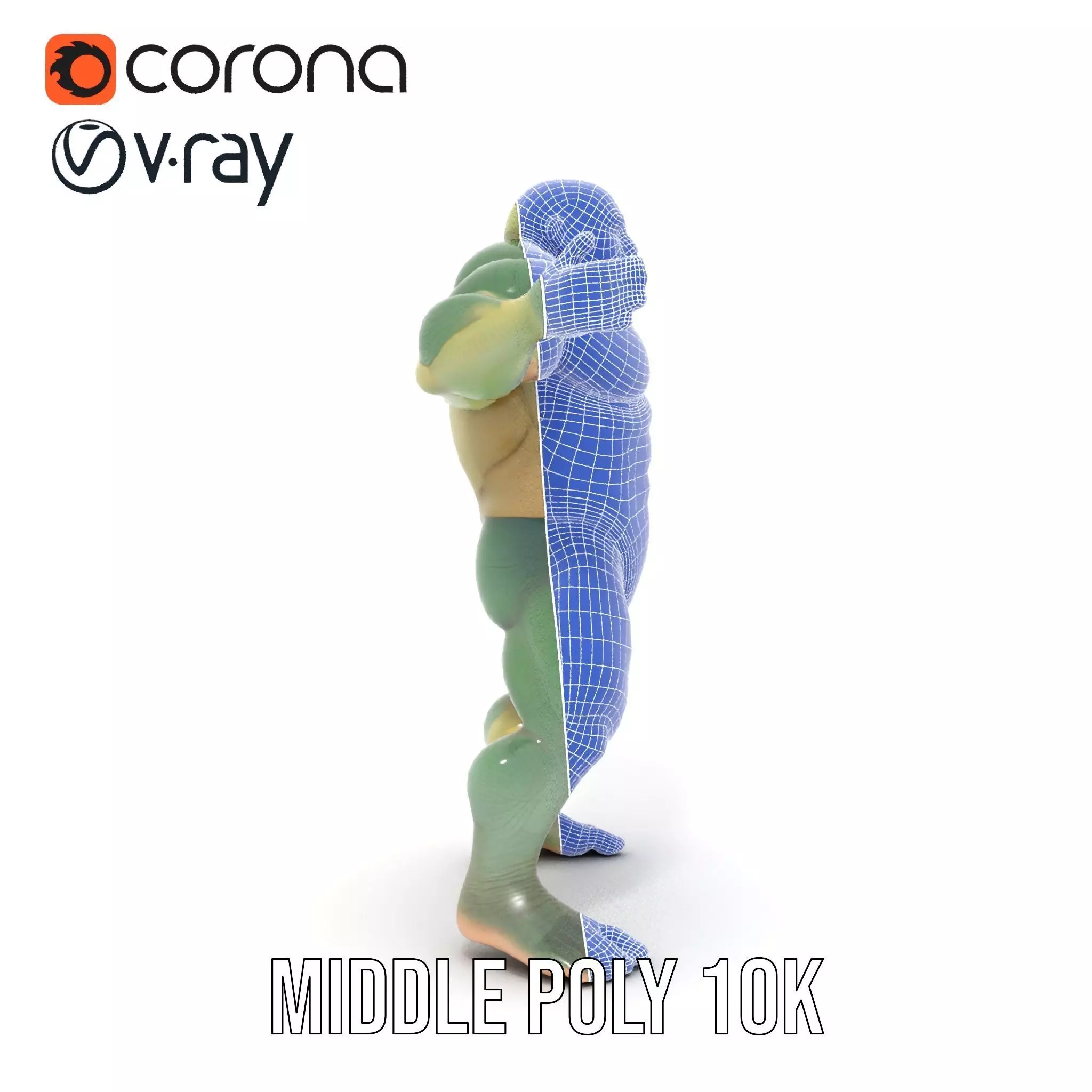 Green Scaled Lizardman model pack Low-poly 3D model_25