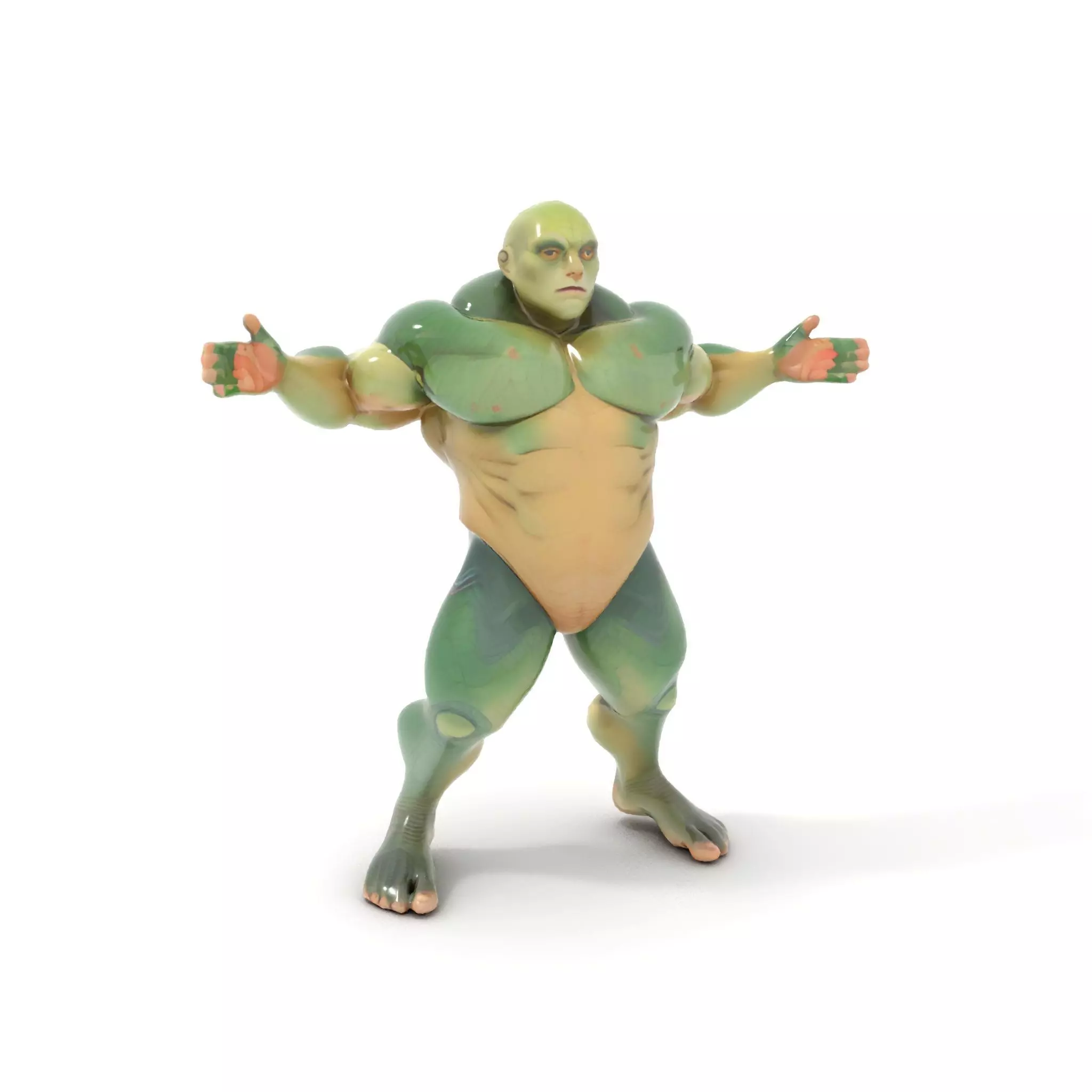 Green Scaled Lizardman model pack Low-poly 3D model_17