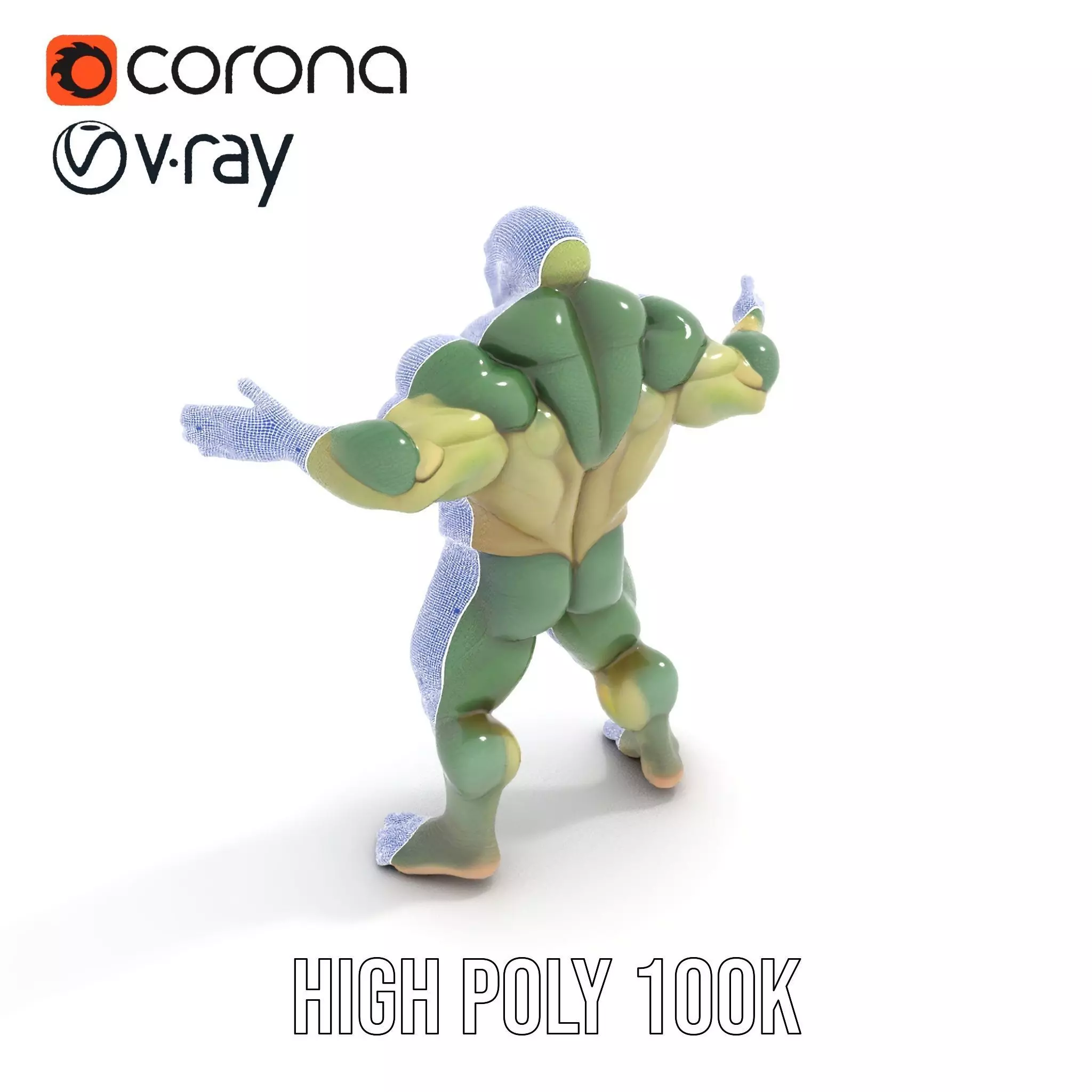 Green Scaled Lizardman model pack Low-poly 3D model_34