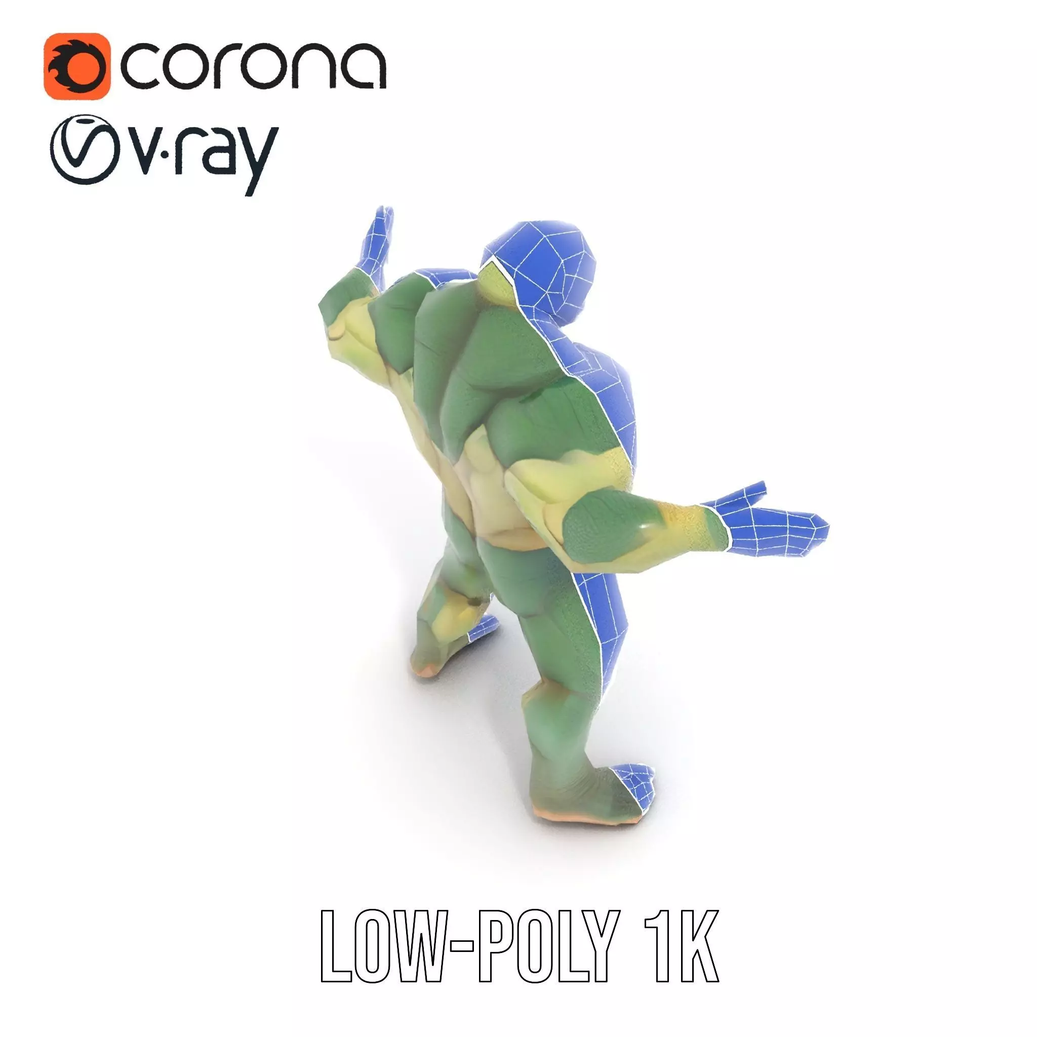 Green Scaled Lizardman model pack Low-poly 3D model_21