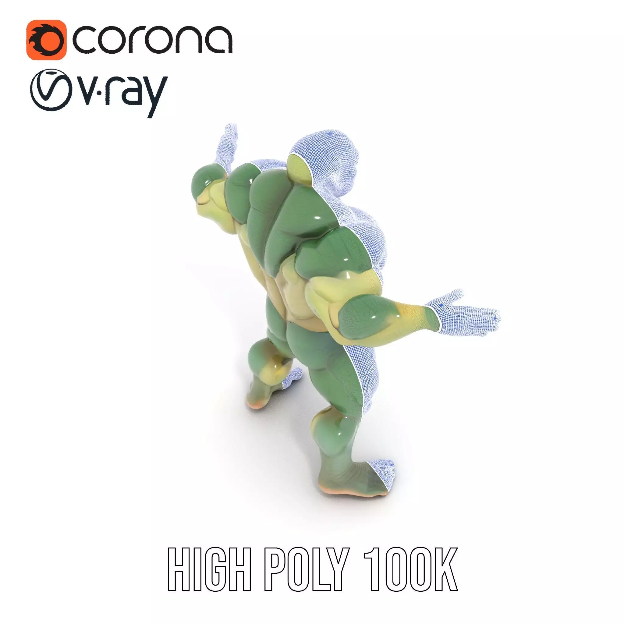 Green Scaled Lizardman model pack Low-poly 3D model_35