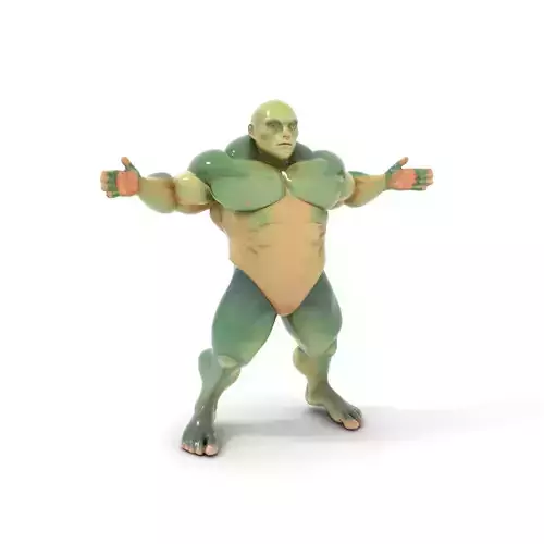 Green Scaled Lizardman model pack