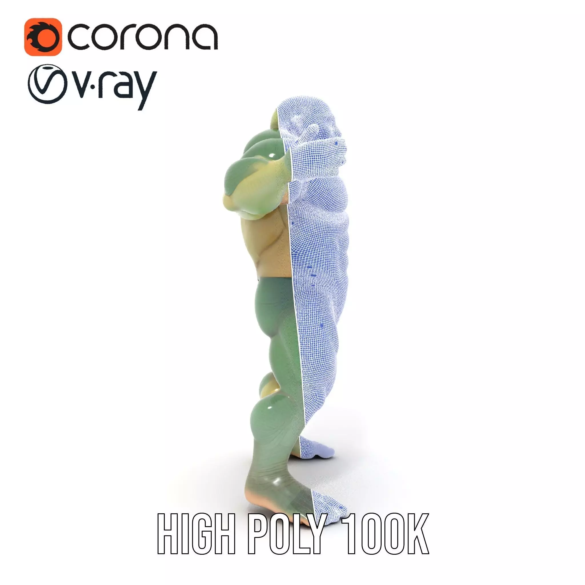 Green Scaled Lizardman model pack Low-poly 3D model_33