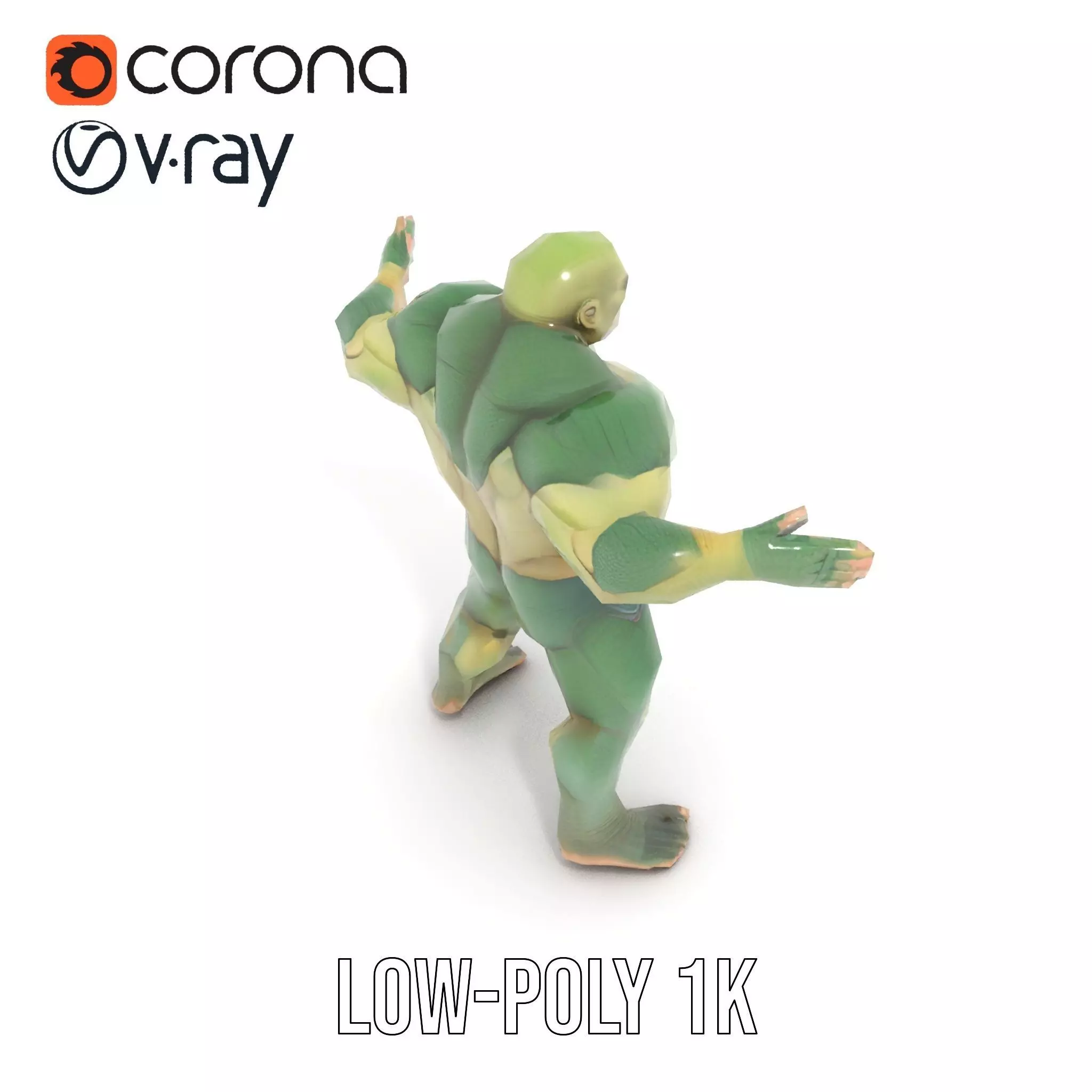 Green Scaled Lizardman model pack Low-poly 3D model_29