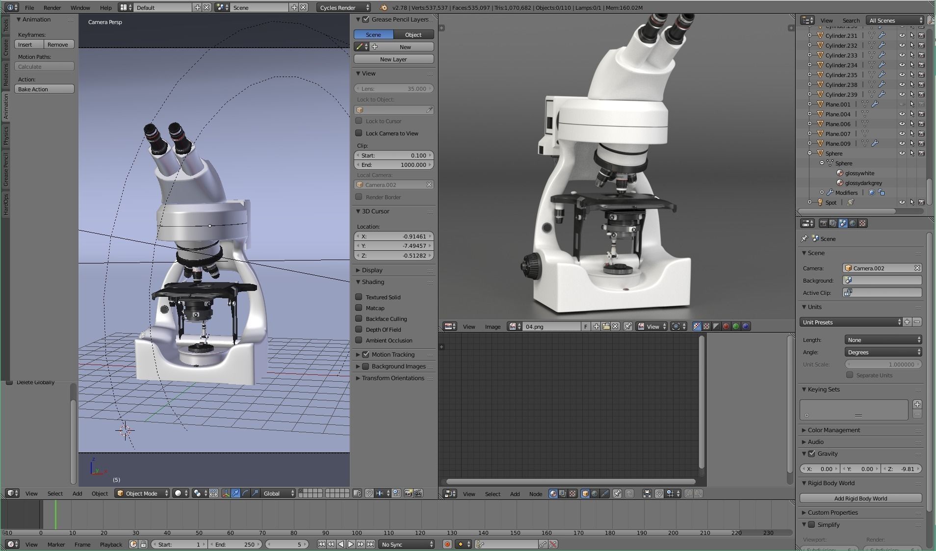 Optical microscope 3D model_1