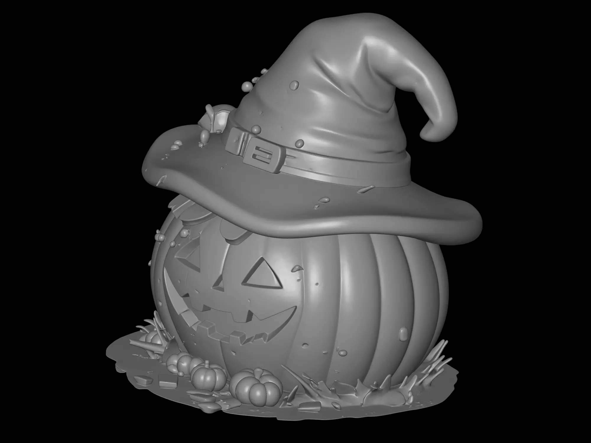 hallowen pumpkin house 3D print model_1