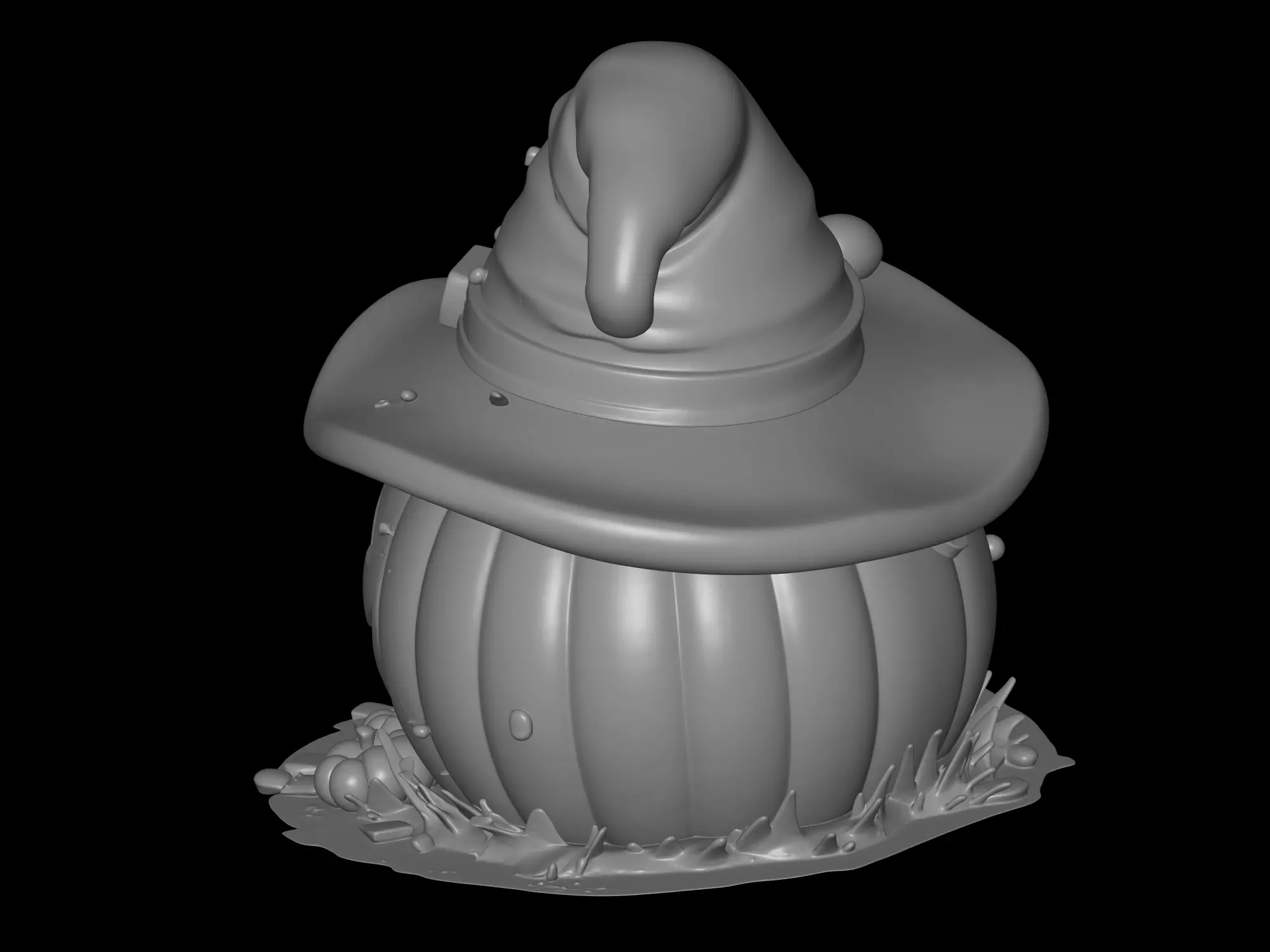 hallowen pumpkin house 3D print model_2