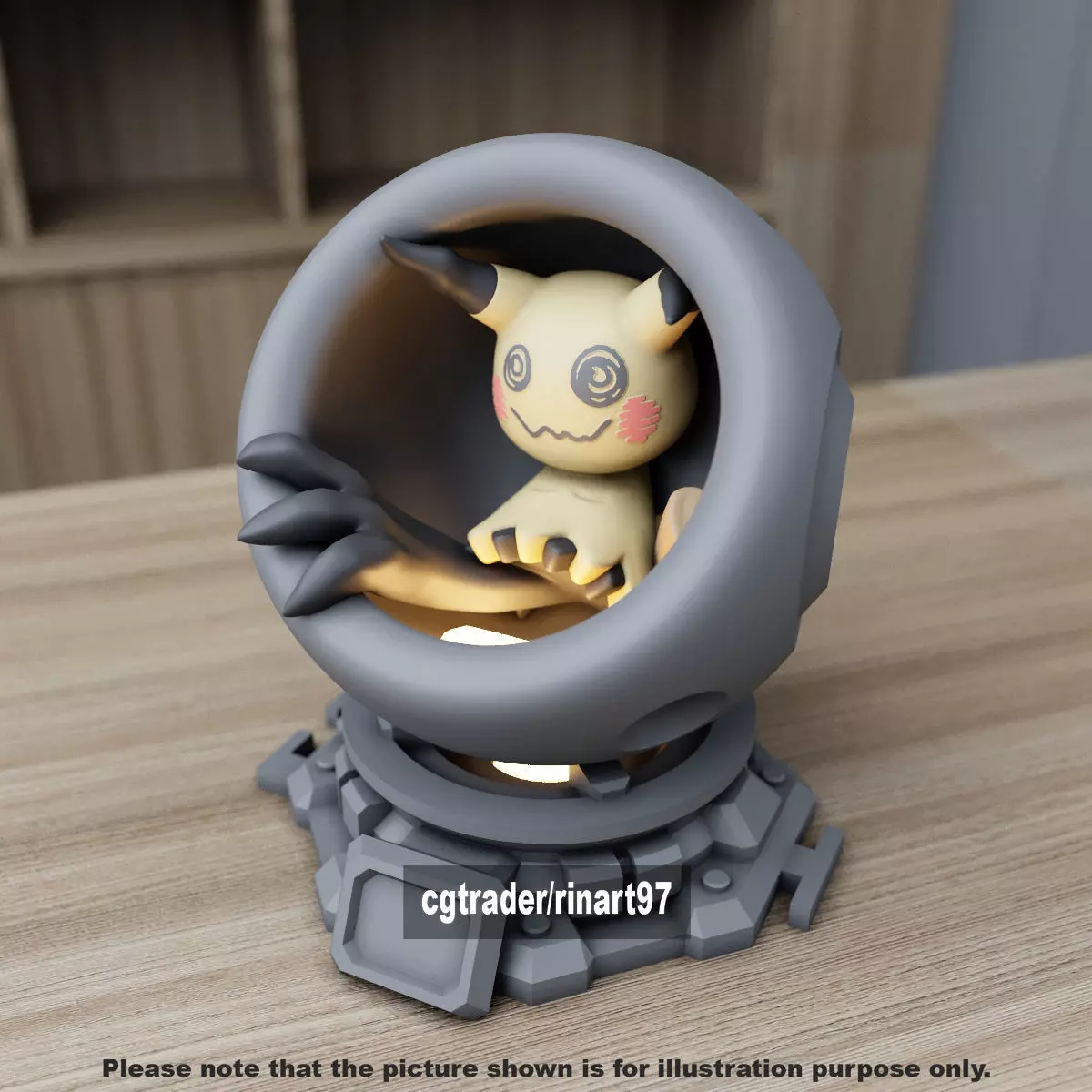 Mimikyu healing machine pods 3D print model_2