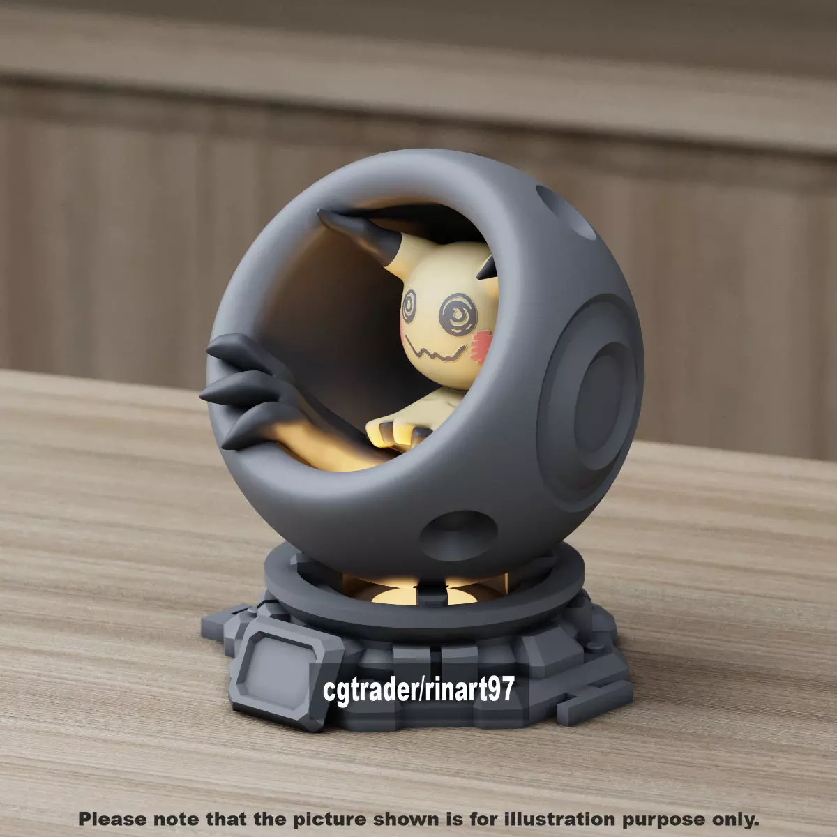 Mimikyu healing machine pods 3D print model_4