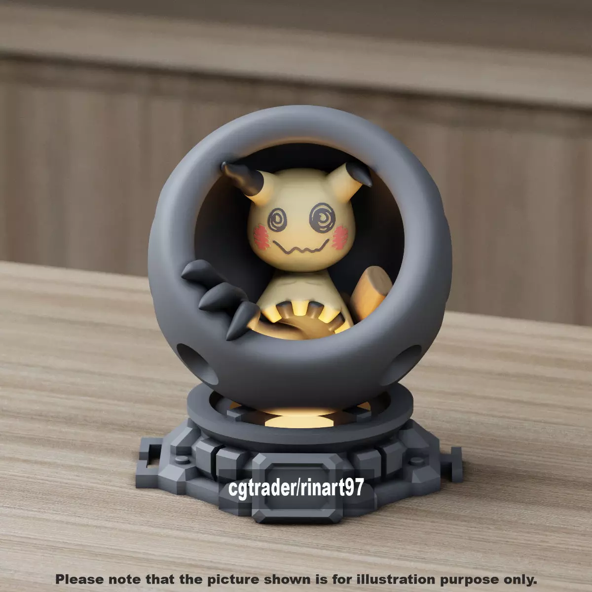 Mimikyu healing machine pods 3D print model_6