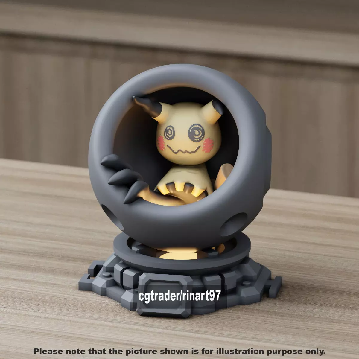 Mimikyu healing machine pods 3D print model_5