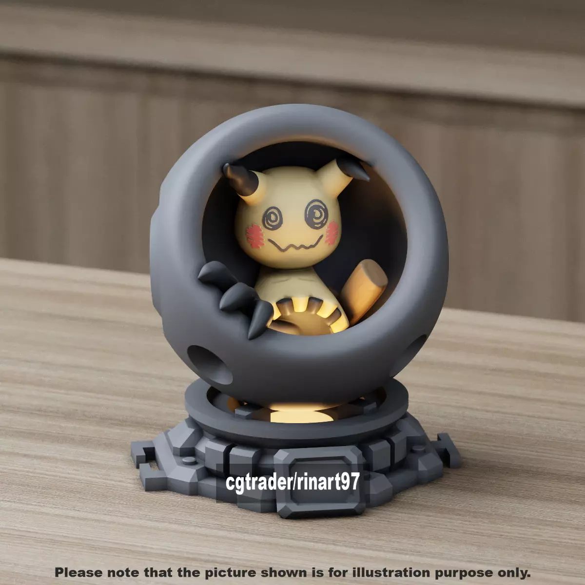 Mimikyu healing machine pods 3D print model_7