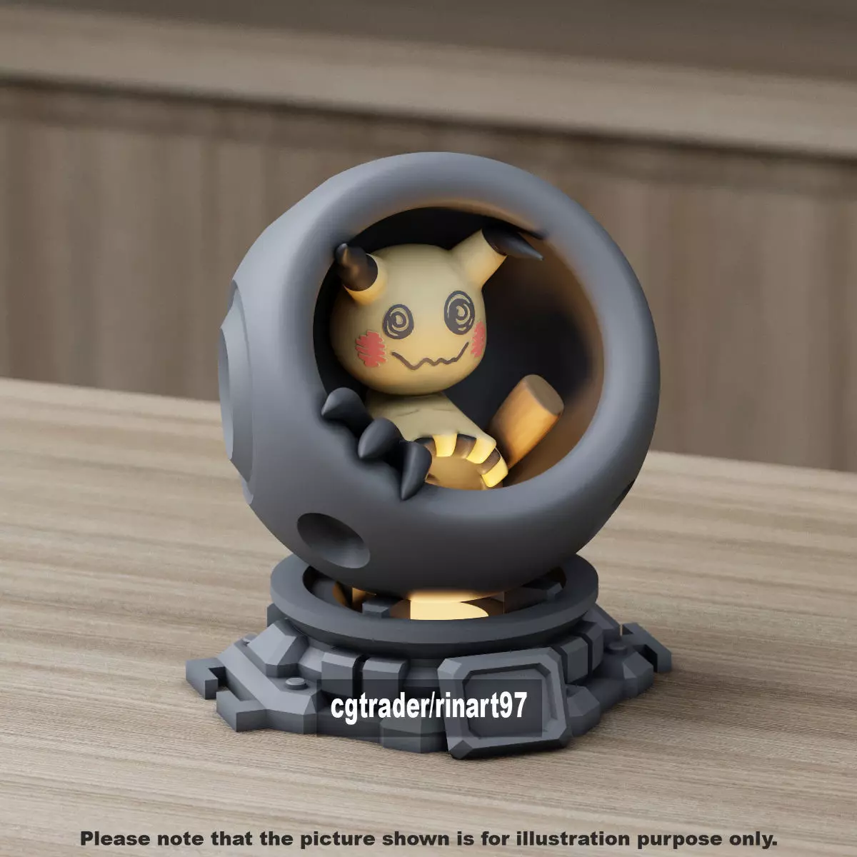 Mimikyu healing machine pods 3D print model_8