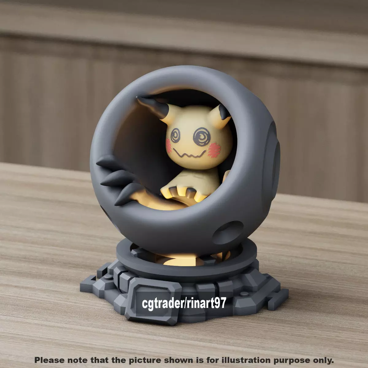 Mimikyu healing machine pods 3D print model_0