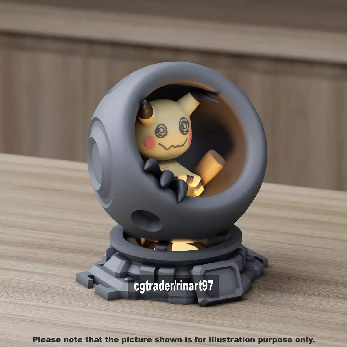 Mimikyu healing machine pods 3D print model_9