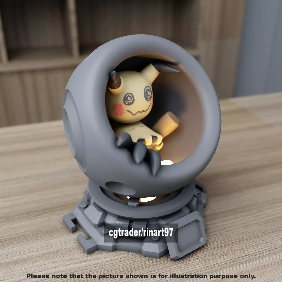 Mimikyu healing machine pods 3D print model_10