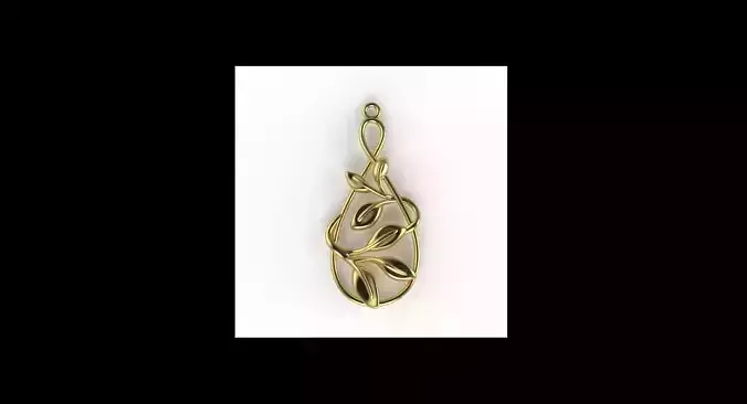 Teardrop leaf pendant