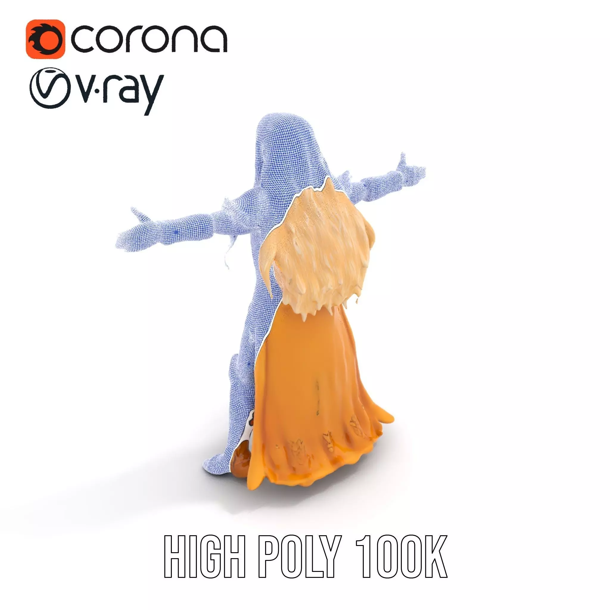 Golden Elven Warrior model pack Low-poly 3D model_33