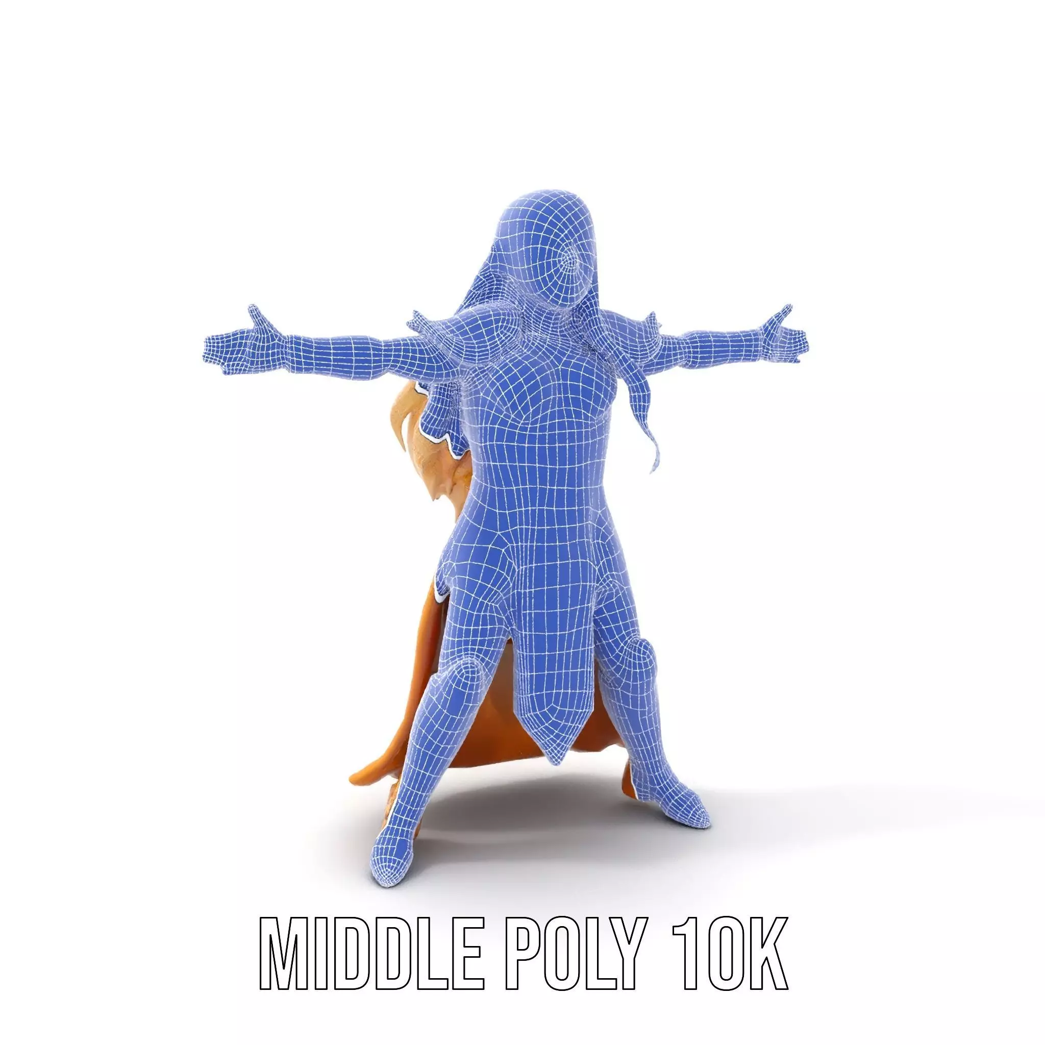 Golden Elven Warrior model pack Low-poly 3D model_17