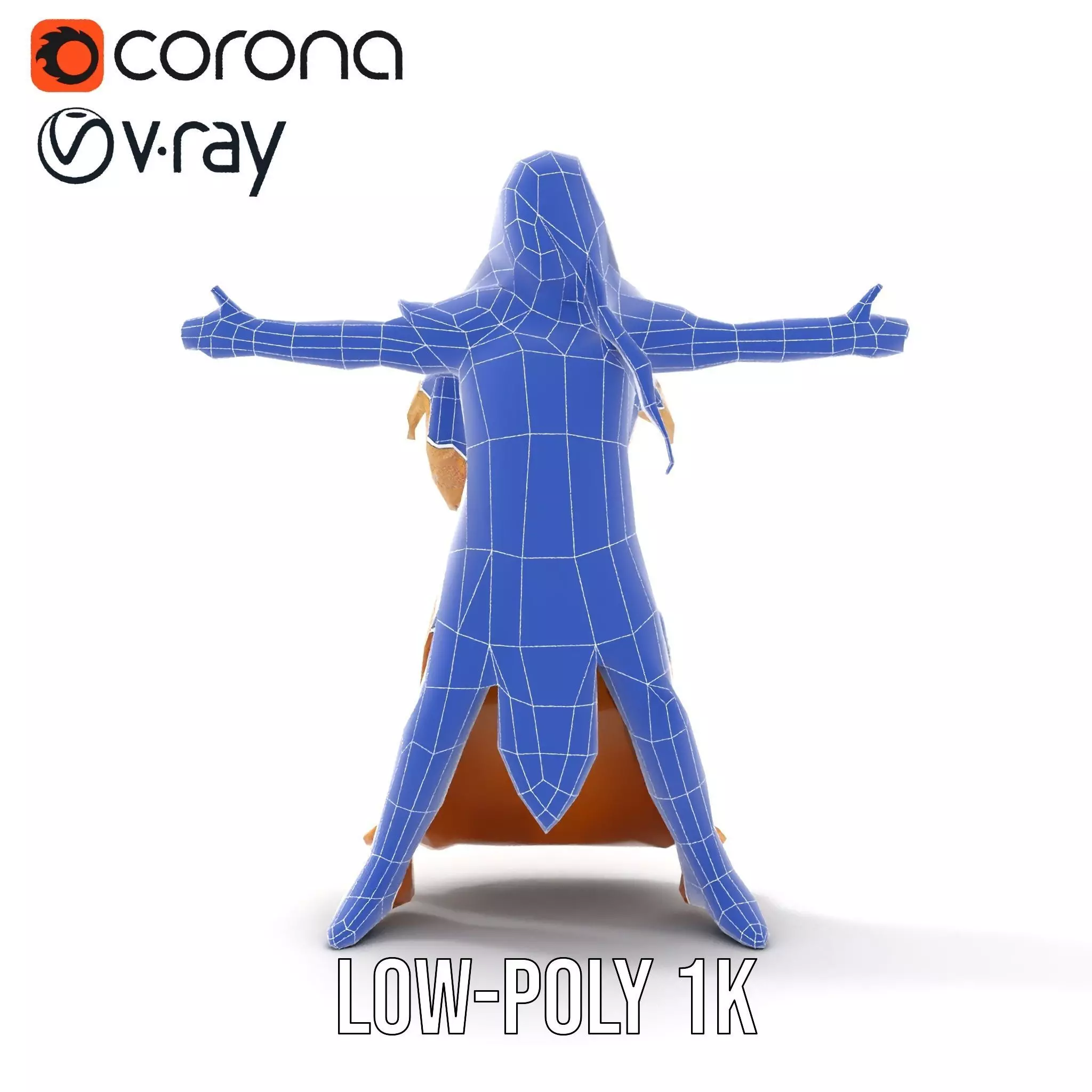 Golden Elven Warrior model pack Low-poly 3D model_23