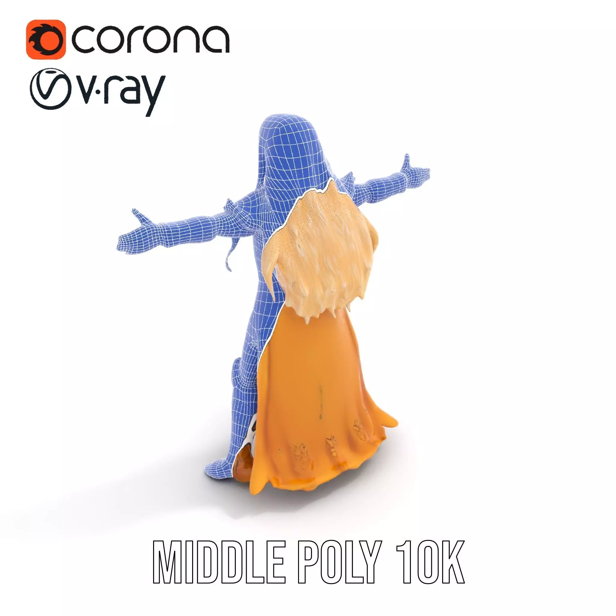 Golden Elven Warrior model pack Low-poly 3D model_25