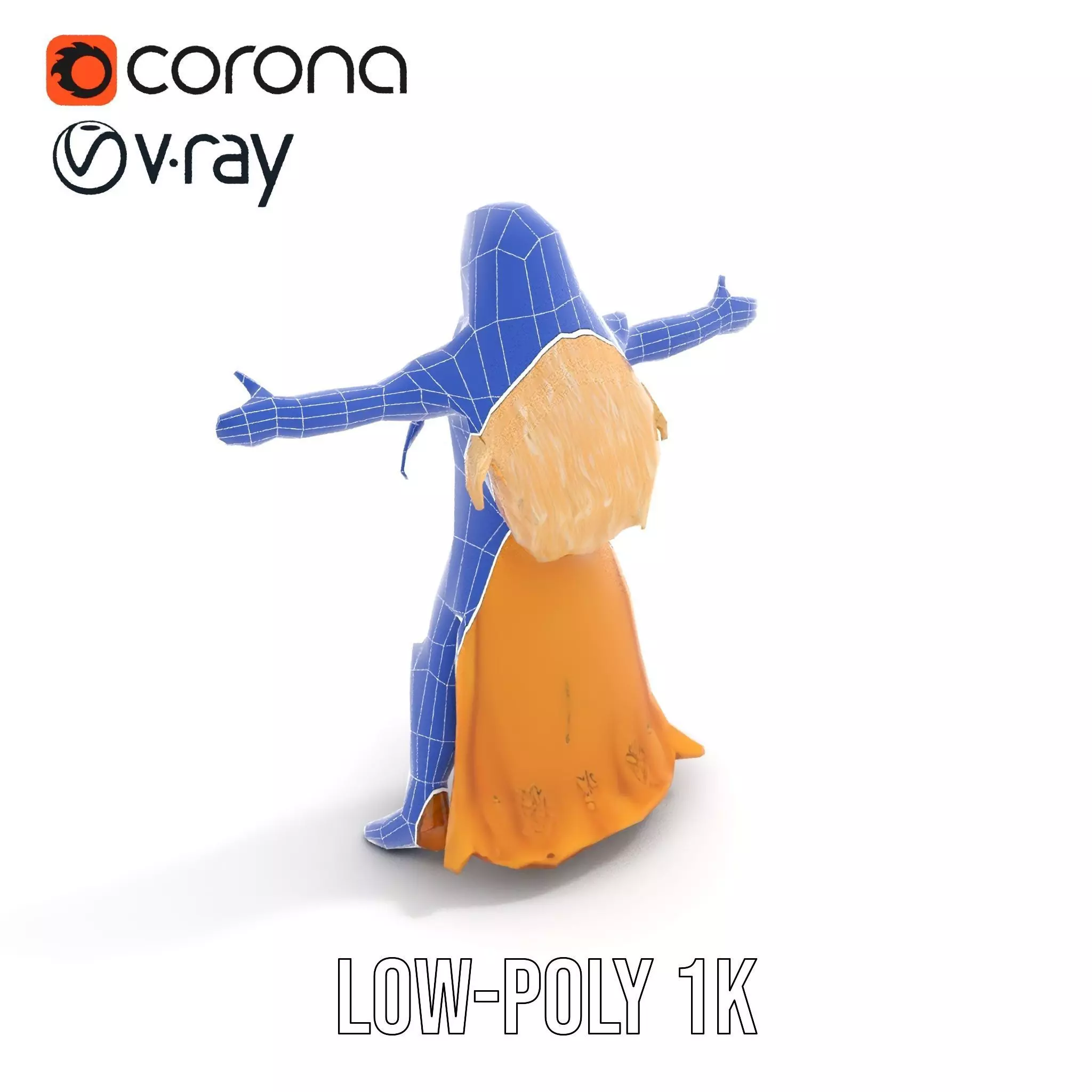 Golden Elven Warrior model pack Low-poly 3D model_20